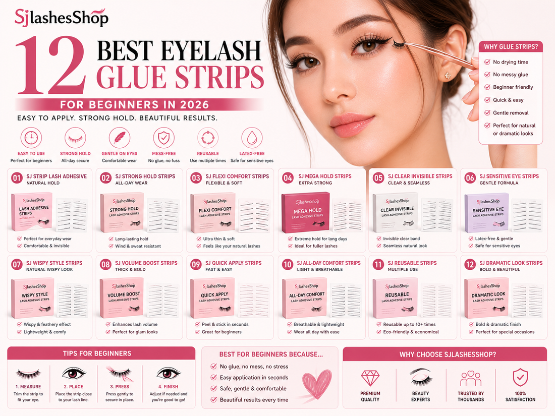 12 Best Eyelash Glue Strips for Beginners in 2026