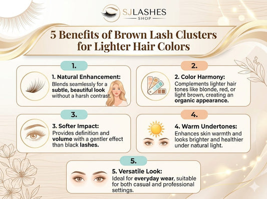 5 Benefits of Brown Lash Clusters for Lighter Hair Colors