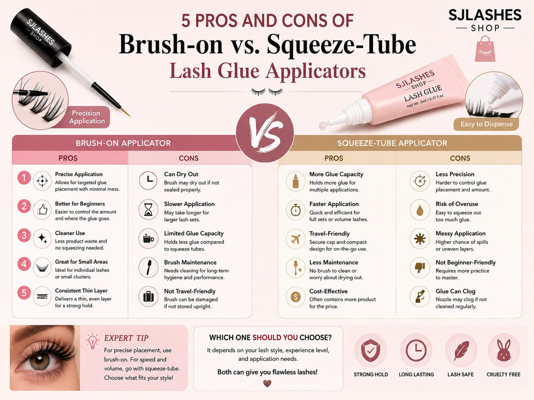 5 Pros and Cons of Brush-on vs. Squeeze-Tube Lash Glue Applicators