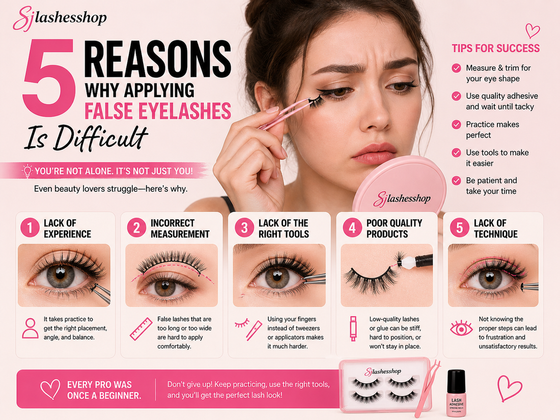 5 Reasons Why Applying False Eyelashes Is Difficult