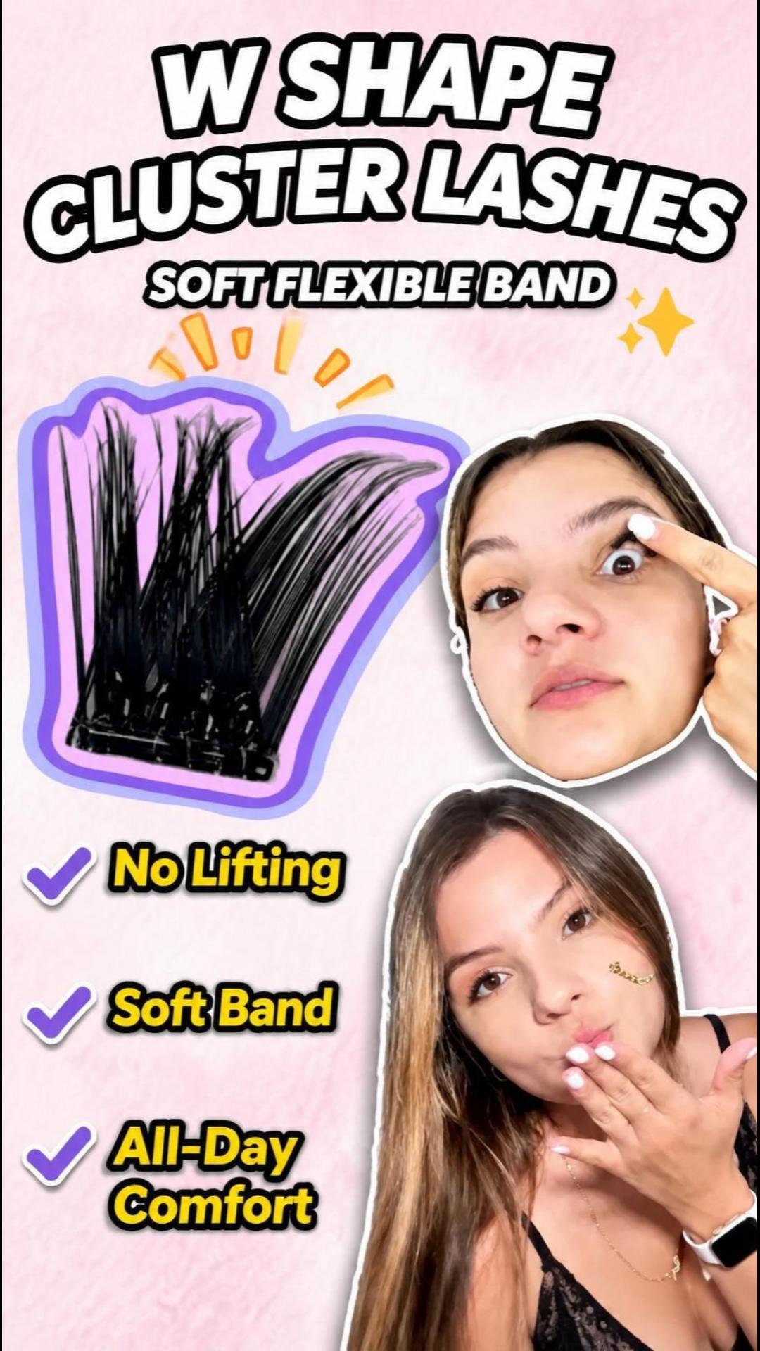 Why Your DIY Lashes Keep Lifting (And How to Fix It): The Ultimate Guide to Flexible W-Shape Clusters
