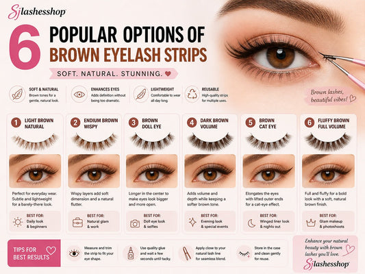 6 Popular Options of Brown Eyelash Strips