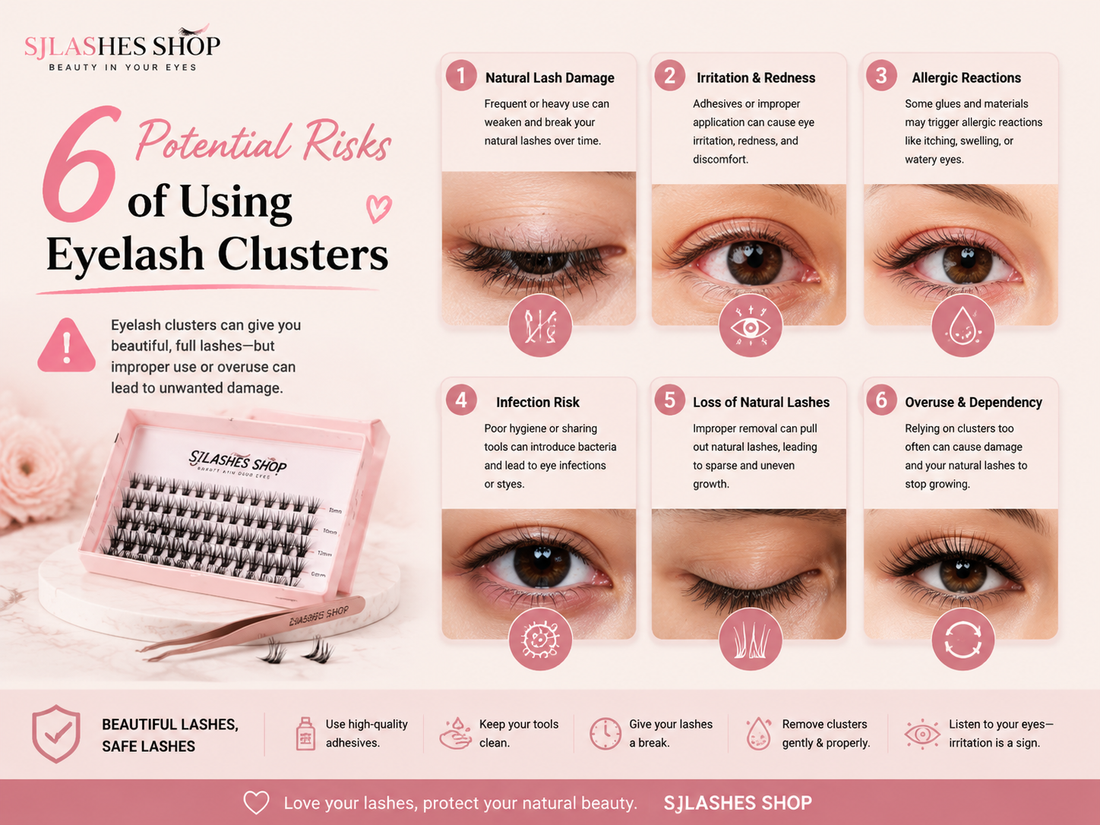 6 Potential risks of using eyelash clusters