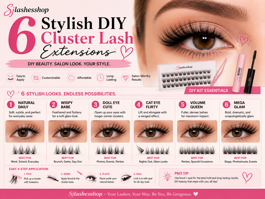 6 Stylish DIY Cluster Lash Extensions: The Lash Artist's Mapping & Application Guide