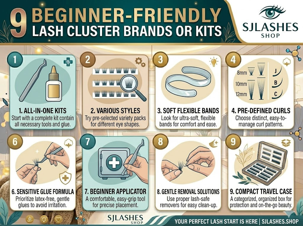9 Beginner-friendly lash cluster brands or kits