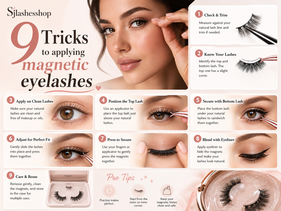 9 Tricks to applying magnetic eyelashes
