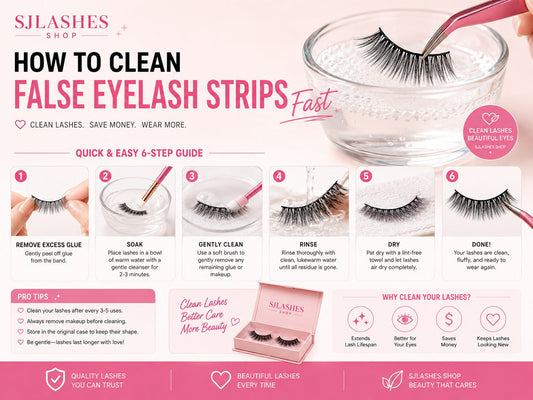 How to Clean False Eyelash Strips Fast?