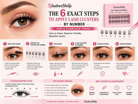 The 6 Exact Steps to Apply Lash Clusters by Number for a Flawless Finish