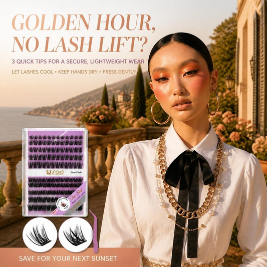 how to stop lash clusters lifting in warm weather
