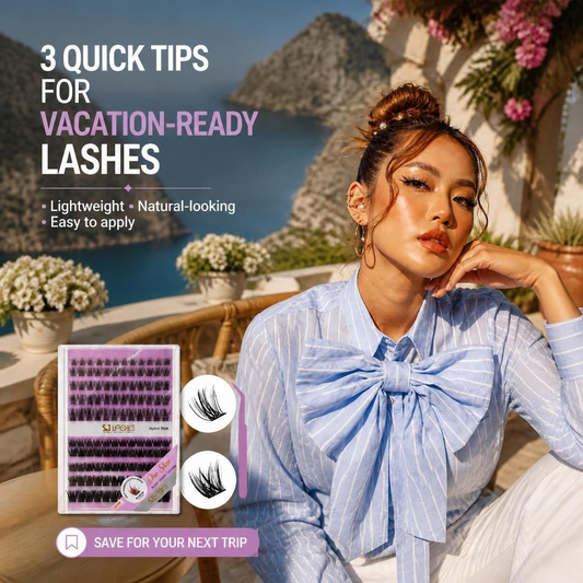 vacation ready waterproof diy lash extensions