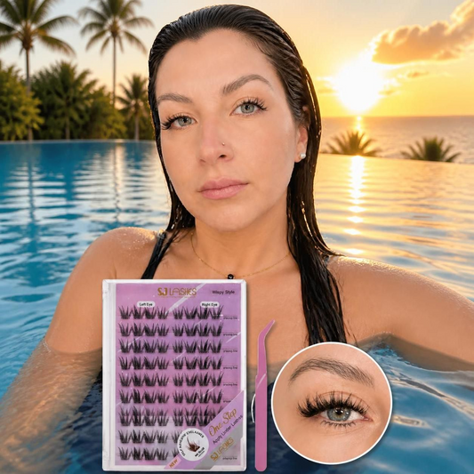 How to Apply Pre-Glued Wispy Hybrid Lash Clusters Without Extra Glue