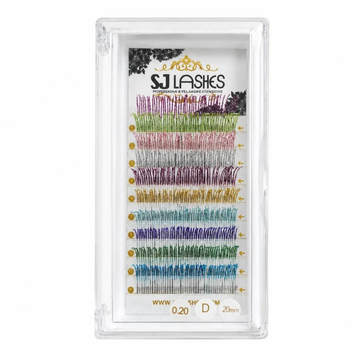 Professional Sparkle Color Accent Lashes