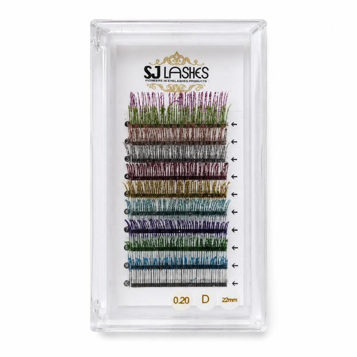 Professional Sparkle Color Accent Lashes