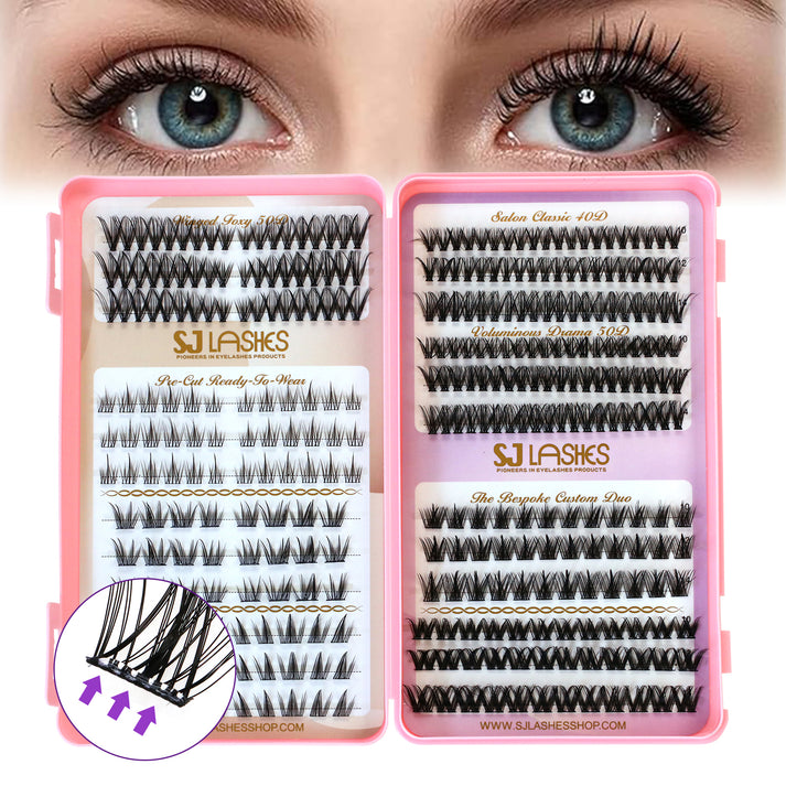 SJLASHES Self Adhesive Cluster Lash Book