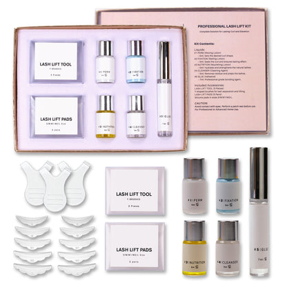 Professional Lash Lift Kit for Eyelash Perming Long Lasting 6-8 Weeks Curl DIY Eyelash Lifting Set for 8-10 Applications