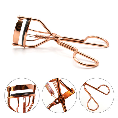 Premium Rose Gold Eyelash Curler Universal Fit for Long Lasting Natural Curls No Pinching