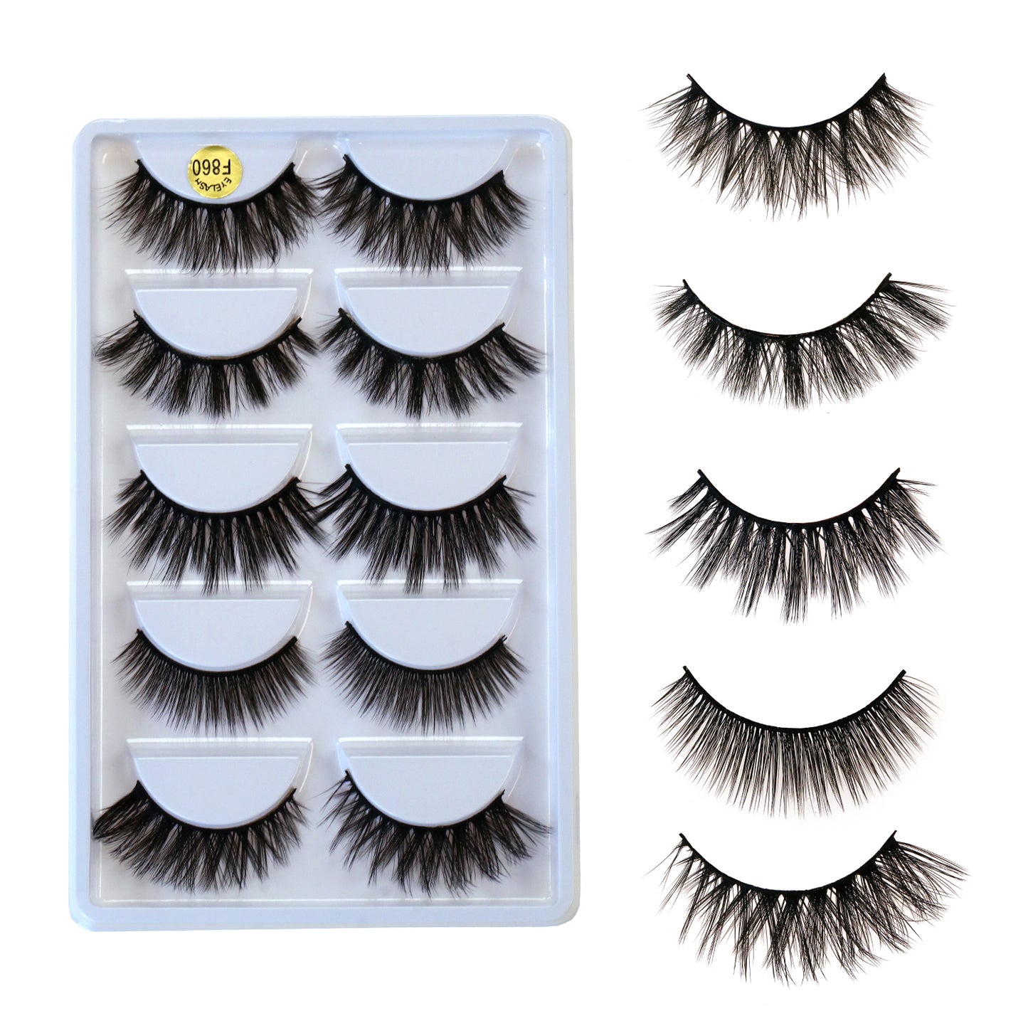 5 Pair 3D Luxury Natural False Eyelashes Variety Pack by SJLASHES