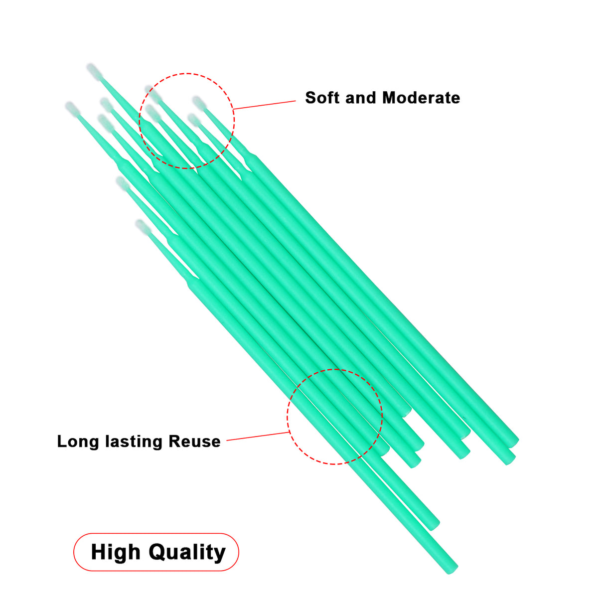 Premium Disposable Micro Brush Applicators - Multi-Purpose Precision Swabs for Makeup, Eyelash Extensions, Nail Art & Car Detailing