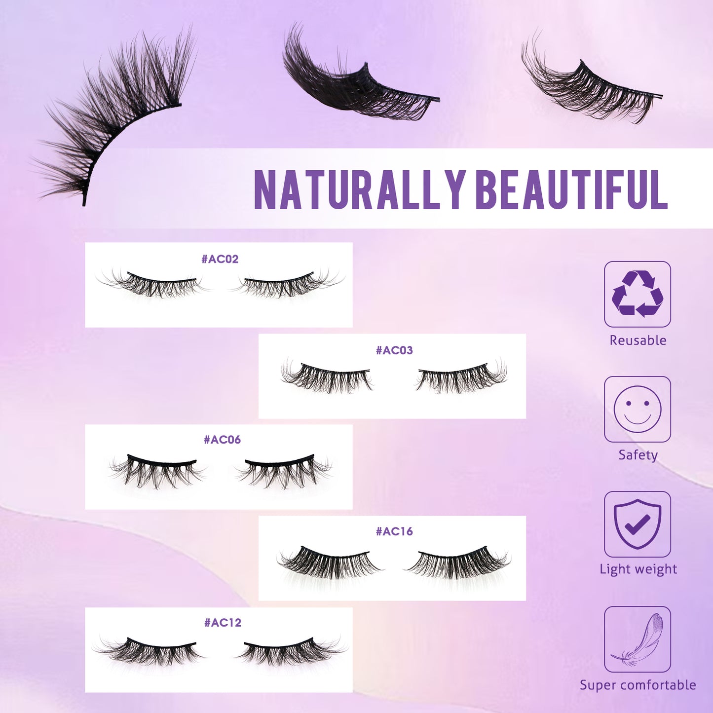 The Flirt Accent Half Lashes (5 Pairs) – Subtle Definition Set