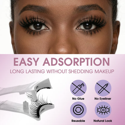 Premium Reusable Magnetic Lashes Kit - No-Glue Magnetic Sandwich Eyelashes (Factory Direct)
