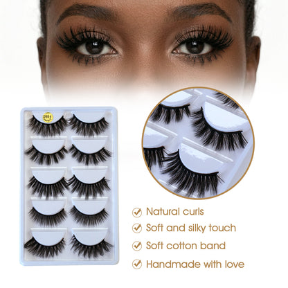 5 Pair 3D Luxury Natural False Eyelashes Variety Pack by SJLASHES