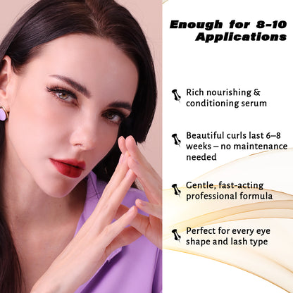 Professional Lash Lift Kit for Eyelash Perming Long Lasting 6-8 Weeks Curl DIY Eyelash Lifting Set for 8-10 Applications