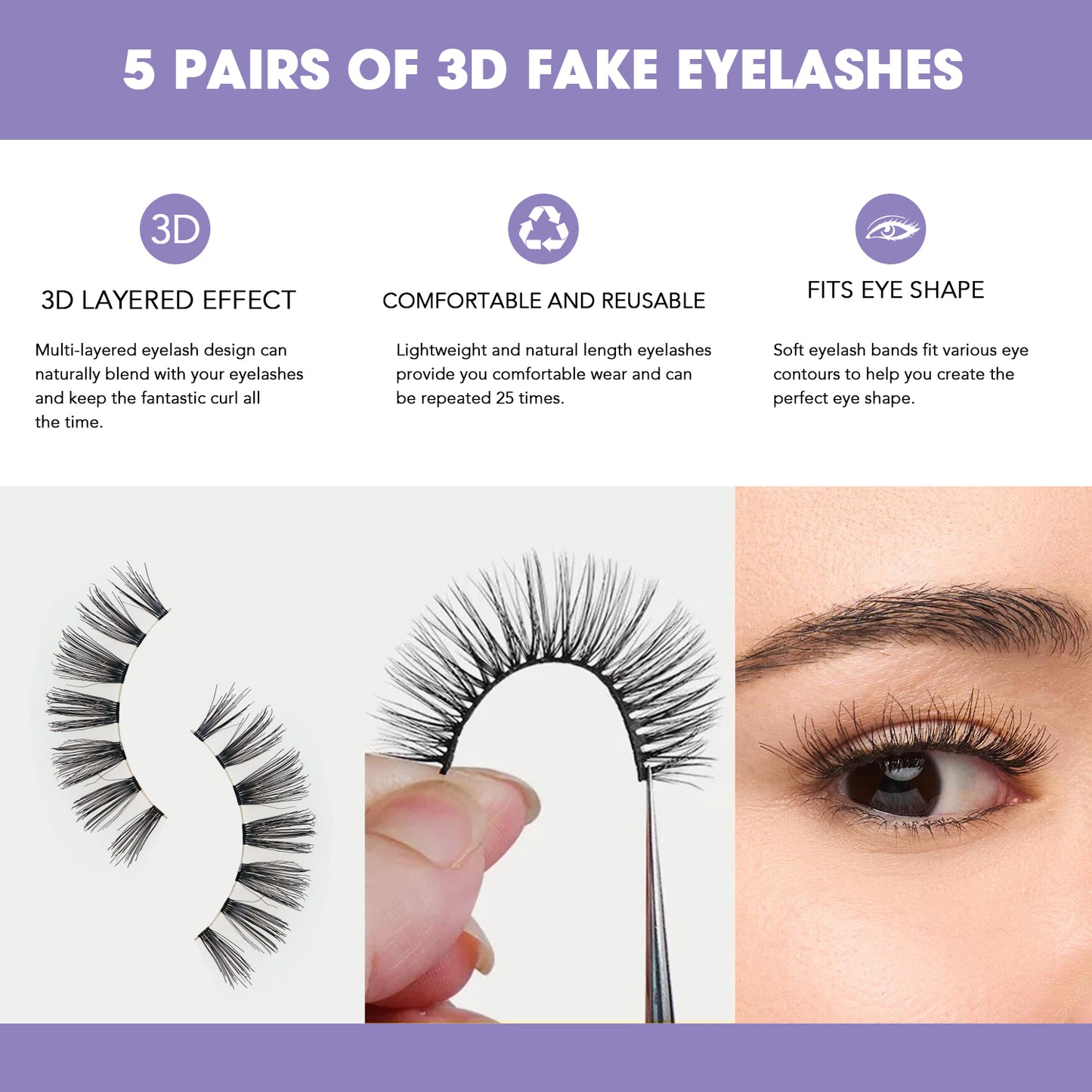 The Signature Human Hair Lashes (5 Pairs) – Undetectable Wispy Set