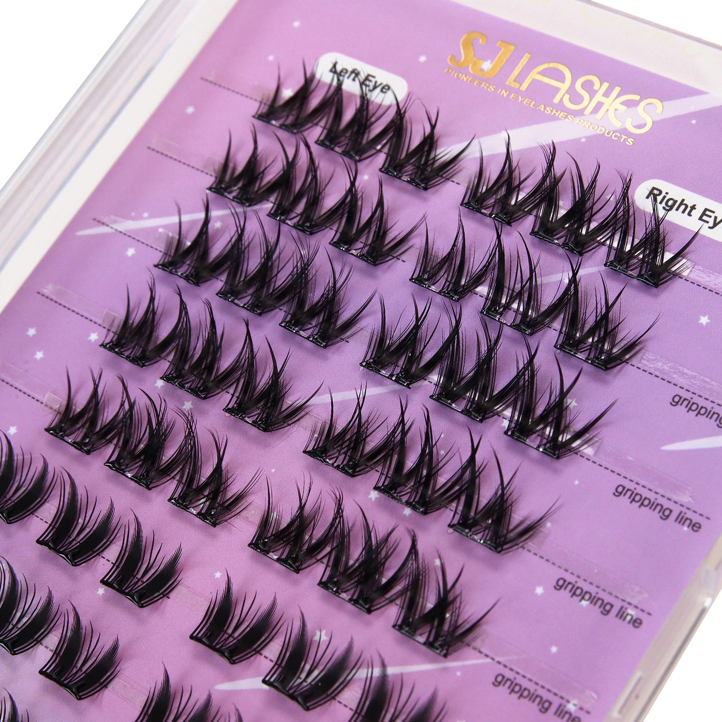 Self-Adhesive Pre-Glued Cluster Lash Kit: W-Shape Wide-Base & Pre-Mapped Contour Styles
