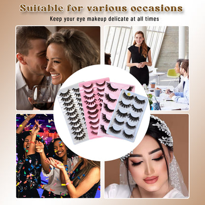 5 Pair 3D Luxury Natural False Eyelashes Variety Pack by SJLASHES