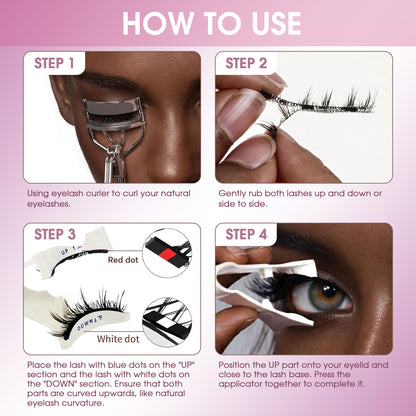 Premium Reusable Magnetic Lashes Kit - No-Glue Magnetic Sandwich Eyelashes (Factory Direct)