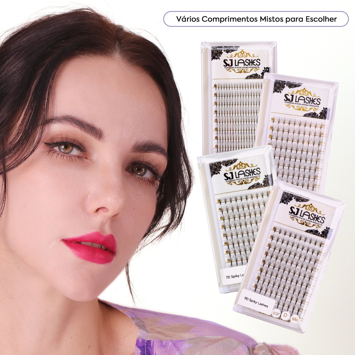 Premium Spiky Premade Volume Lash Fans Wispy Eyelash Extensions 3D 5D 7D 9D Mixed Lengths D Curl 0.07mm Ultra Lightweight Pro Silk Lashes