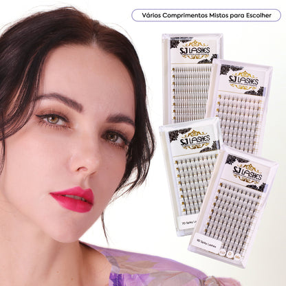 Premium Spiky Premade Volume Lash Fans Wispy Eyelash Extensions 3D 5D 7D 9D Mixed Lengths D Curl 0.07mm Ultra Lightweight Pro Silk Lashes