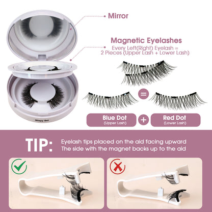 Premium Reusable Magnetic Lashes Kit - No-Glue Magnetic Sandwich Eyelashes (Factory Direct)