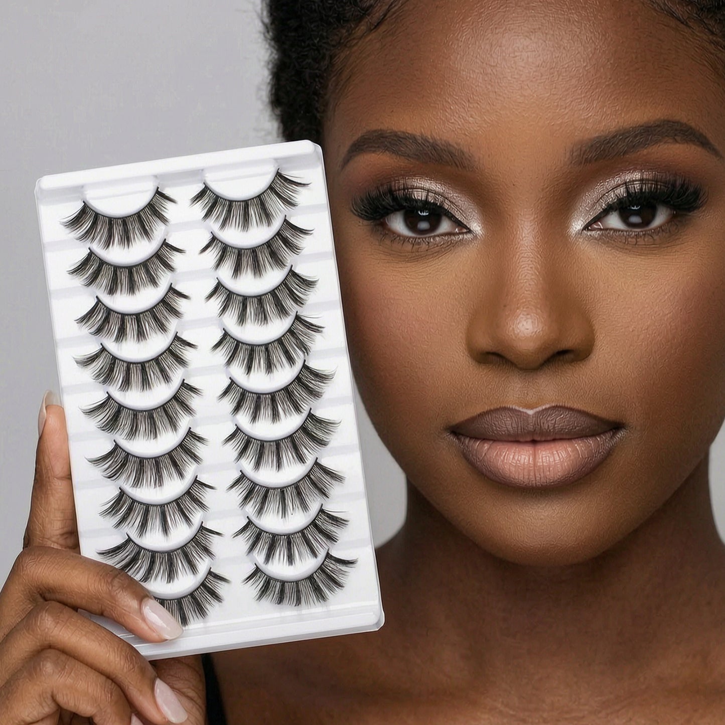 10 Pairs 3D Luxury False Eyelashes Ultra Voluminous Dramatic Fluffy Reusable Strip Lashes