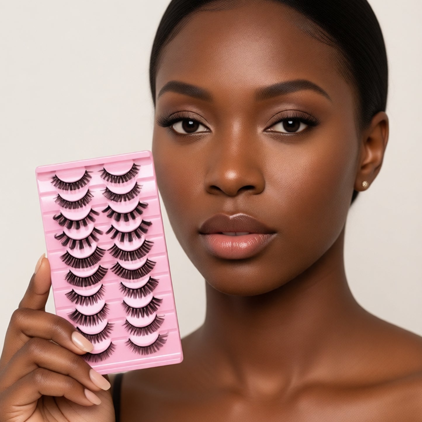 SJLASHES 10 Pairs Mixed 3D Strip Lash Set Professional Multi Style Volume Eyelashes