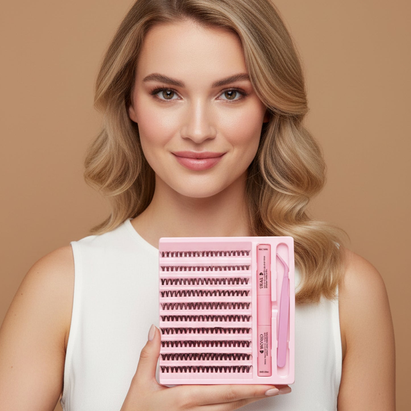 SJLASHES 30D DIY Cluster Lash Extension Kit with Bond and Seal and Tweezers - Seamless Underlash Look