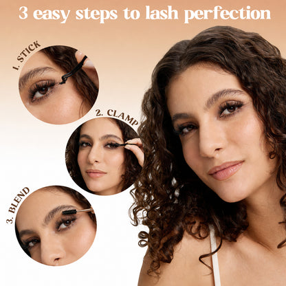 Self-Adhesive Pre-Glued Cluster Lash Kit: W-Shape Wide-Base & Pre-Mapped Contour Styles