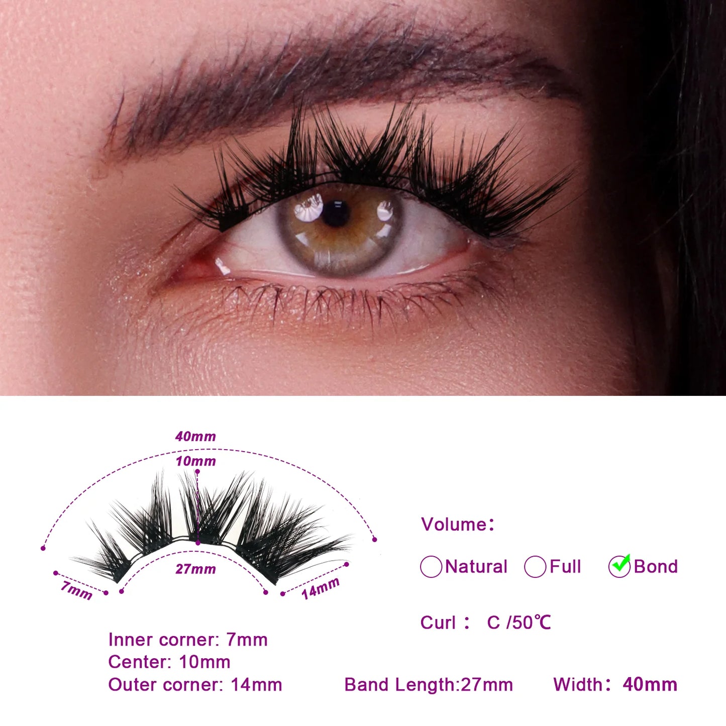 Sing-Pair Magnetic Lashes Kit #01