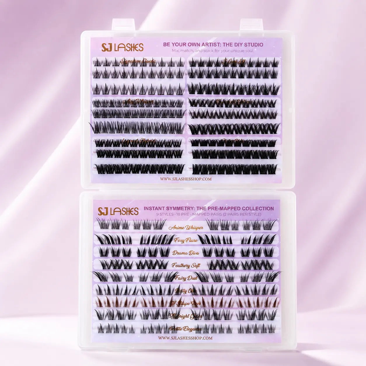 Self Adhesive DIY Lash Extension Kit Pre Mapped Clusters No Glue Needed 15 Styles Natural to Glam