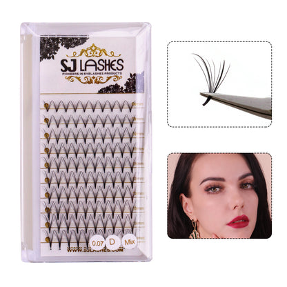 Premium Spiky Premade Volume Lash Fans Wispy Eyelash Extensions 3D 5D 7D 9D Mixed Lengths D Curl 0.07mm Ultra Lightweight Pro Silk Lashes