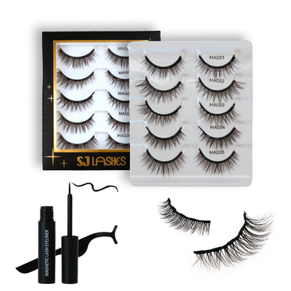 The Barely-There Featherlight Magnetic Set (5 Pairs Full Eye)– Luxury Pro Black Edition