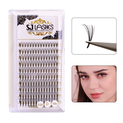 Premium Spiky Premade Volume Lash Fans Wispy Eyelash Extensions 3D 5D 7D 9D Mixed Lengths D Curl 0.07mm Ultra Lightweight Pro Silk Lashes
