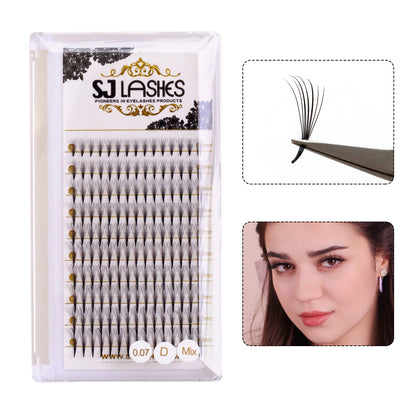 Premium Spiky Premade Volume Lash Fans Wispy Eyelash Extensions 3D 5D 7D 9D Mixed Lengths D Curl 0.07mm Ultra Lightweight Pro Silk Lashes