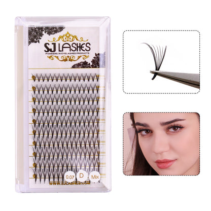 Premium Spiky Premade Volume Lash Fans Wispy Eyelash Extensions 3D 5D 7D 9D Mixed Lengths D Curl 0.07mm Ultra Lightweight Pro Silk Lashes
