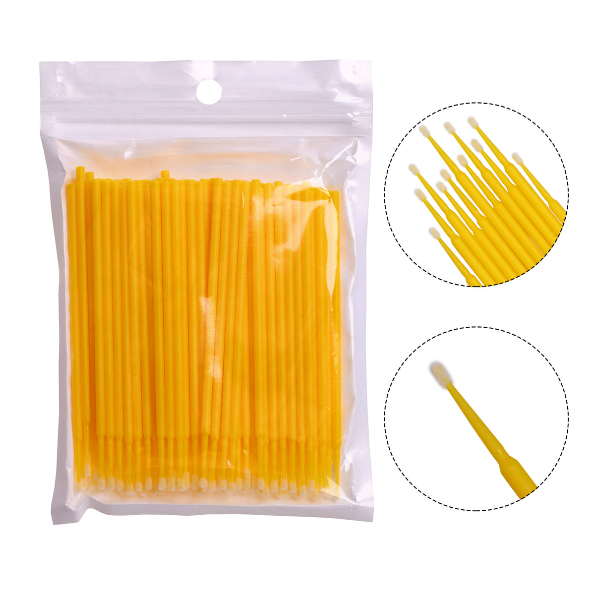 Premium Disposable Micro Brush Applicators - Multi-Purpose Precision Swabs for Makeup, Eyelash Extensions, Nail Art & Car Detailing