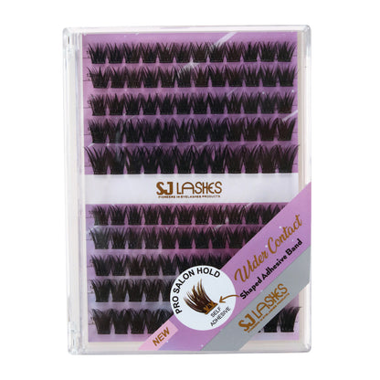 Self-Adhesive Pre-Glued Cluster Lash Kit: W-Shape Wide-Base & Pre-Mapped Contour Styles