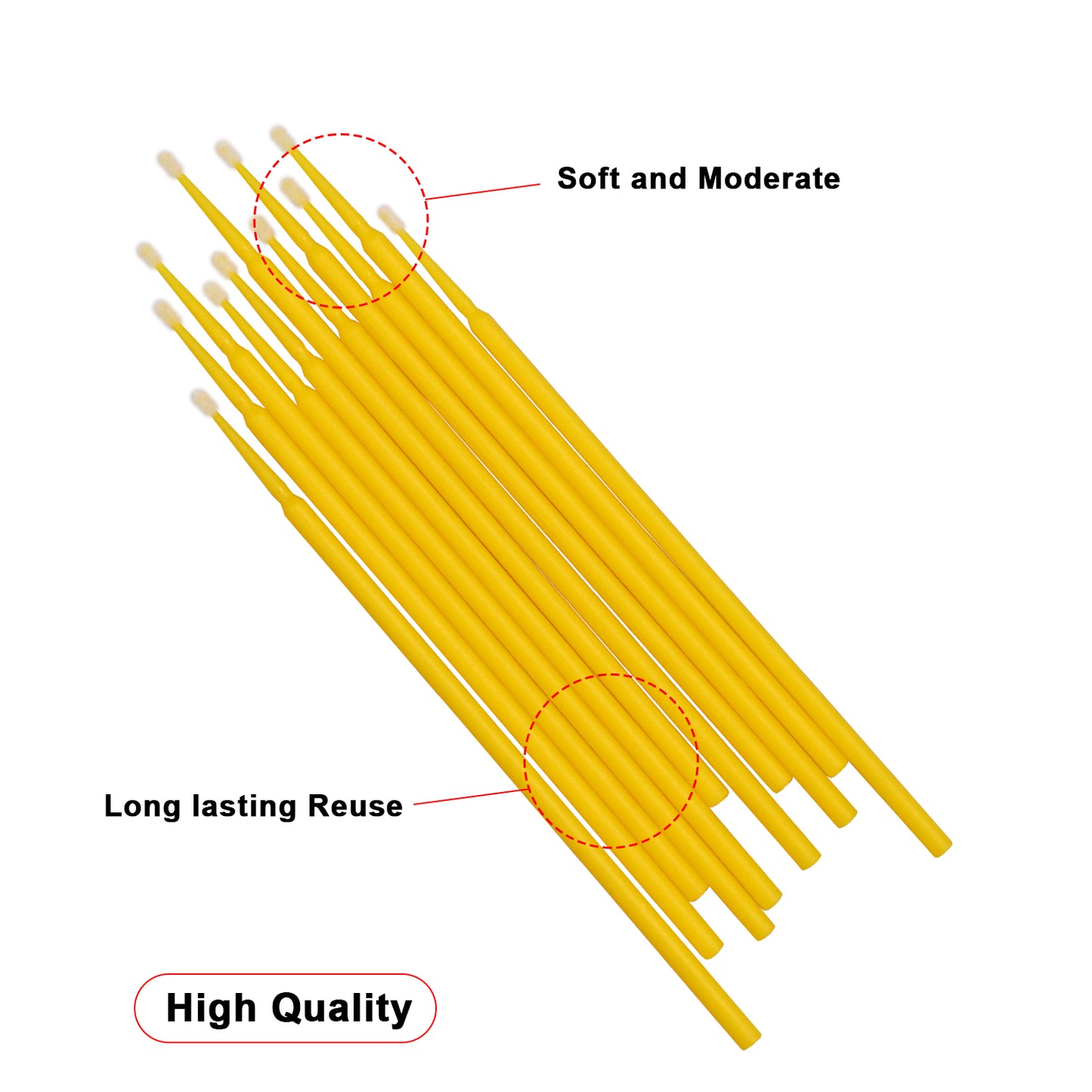 Premium Disposable Micro Brush Applicators - Multi-Purpose Precision Swabs for Makeup, Eyelash Extensions, Nail Art & Car Detailing