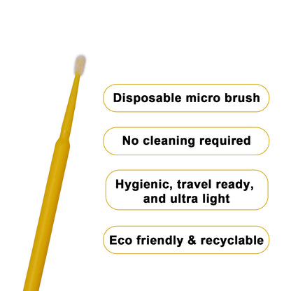 Premium Disposable Micro Brush Applicators - Multi-Purpose Precision Swabs for Makeup, Eyelash Extensions, Nail Art & Car Detailing