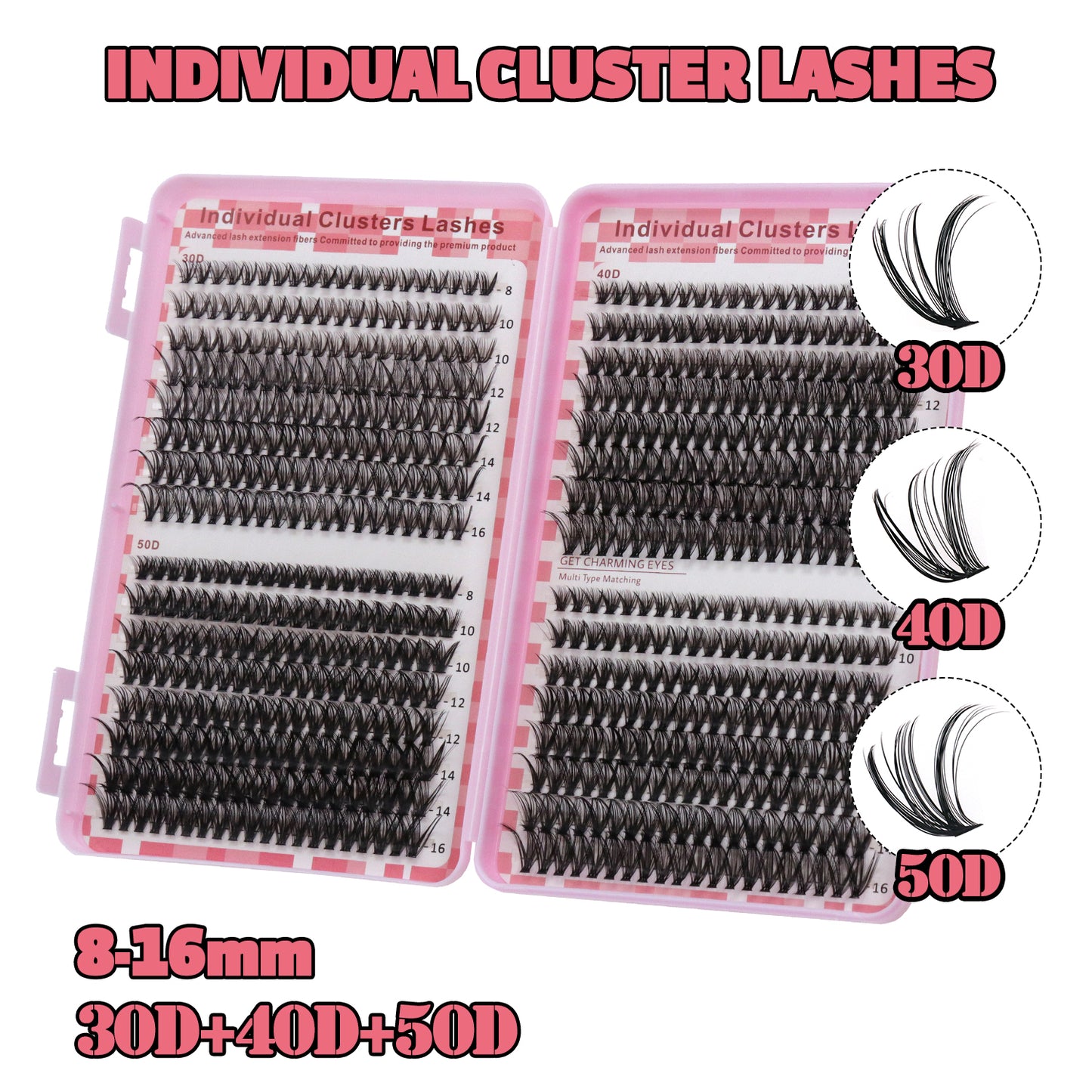 Classic Everyday Volume Cluster Lashes (30D-50D Essential DIY Lashes)
