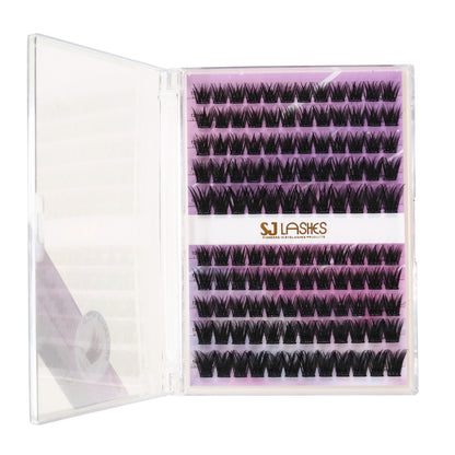Self-Adhesive Pre-Glued Cluster Lash Kit: W-Shape Wide-Base & Pre-Mapped Contour Styles